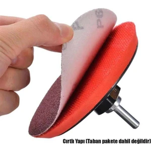 Rtrmax 1 Paket(20 Adet) Cırt Zımpara 115 mm Spiral Avuç Taşlama Matkap Uyumlu (120 Kum)