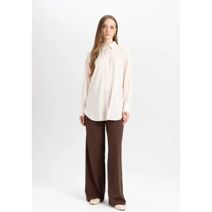 Wide Leg Geniş Paça Esnek Belli Bağcıklı Basic Düz Pantolon C5628AX24AU