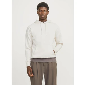 Jack & Jones Kapüşon Yaka Ekru Erkek Sweatshırt 12256841_JJHAKKAI Sweat Hood