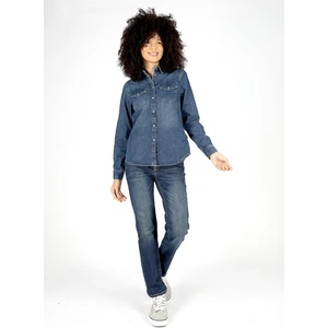 Lee Cooper Susie Yüksek Bel Normal Kesim Düz Paça Kai Mid Kadın Jean Pantolon