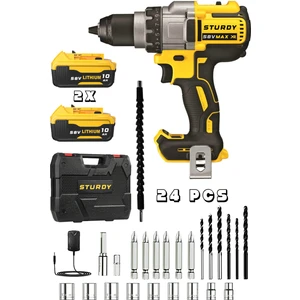 Pro XR5860XLG Li-On 58 Volt 6 Amper Şarjlı Çift Akülü Darbeli Matkap 27 Parça Usta Setli