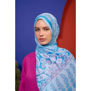 Marrakech Koleksiyon Soft Şal Mavi Çimen Yeşili 3049-14