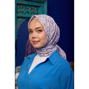 Marrakech  Koleksiyon Soft Eşarp Açık Mor Hardal 1193-01