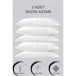 Teksnil Home | 5 Adet Fermuarlı Yastık Astarı  50 x 70 cm  Fermuarlı Beyaz Yastık Kılıfı  Yastık Iç Kılıfı  Yastık Şiltesi  Yastık Milti