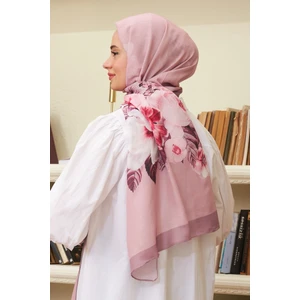 Floral Pamuk Viskon Şal Pembe