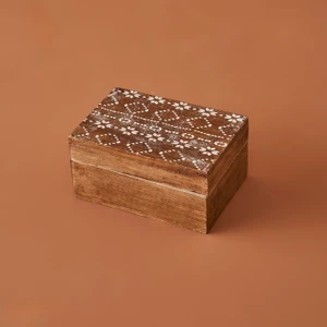 Bella MaisonEtnic Mango Ağacı Dekoratif Kutu Naturel (10x15x6  cm )