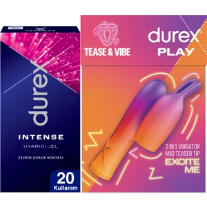 2'Si 1 Arada Vibratör Ve Uyarıcı Başlık + Durex Intense Uyarıcı Jel 10ml