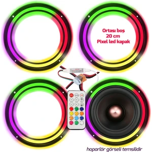 Pixel Ledli 20CM Hoparlör Kapak Içi Boş 4 Adet Poke PK-6051
