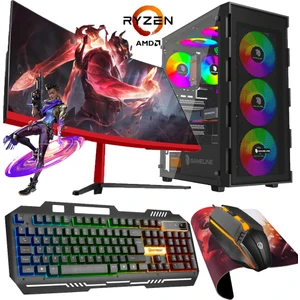 SL05 Ryzen 5 5600 32GB Ddr4 500GB SSD RX580 8gb 24" Oyuncu Masaüstü Bilgisayar