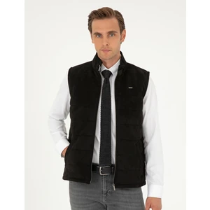 Pierre Cardin Erkek Siyah Suni Deri Yelek 50300552-001