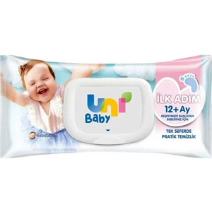 Uni Baby İlk Adım Bebek Islak Mendil 12+ Ay 52 Yaprak Hipoalerjenik Pratik Temizlik