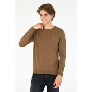 U.S. Polo Assn. Erkek Haki Melanj Kazak /Triko 50288888-VR125
