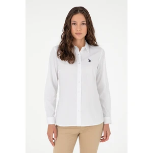 U.S. Polo Assn. Kadın Beyaz Gömlek Basic 50295639-VR013