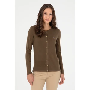 U.S. Polo Assn. Kadın Haki Hırka (Triko) 50288991-VR027