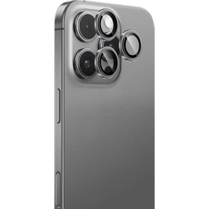 Apple iPhone 16 Pro Max Uyumlu Dr Safir Kamera Lens Koruyucu Gümüş