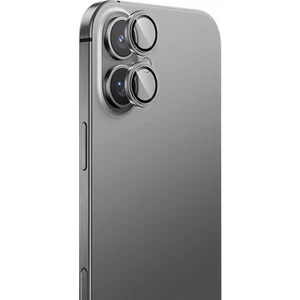 Apple iPhone 16 Uyumlu Metal Kamera Lens Koruyucu Parlama Önleyici Glass Warrior Gümüş