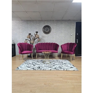 Gold Kaplama  Tel Ayak Papatya Çay Seti Koltuk Takımı , Balkon, Salon, Ofis, Cafe Koltuk Takımı