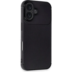 Iphone 16 Kılıf Negro Karbon Fiber Desen Silikon