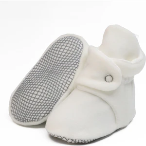 Ella Bonna Polar Bebek Pandufu, Kaydırmaz Taban, Organik Pamuk Astarlı, İlk Adım Ev Patiği, Beyaz