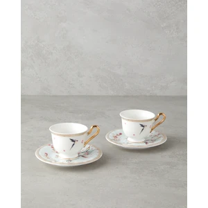 Sakura Dream New Bone China Kahve Fincan Takımı Açık Yeşil