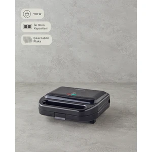 English Home Tmk 5001 Mini Tost ve Waffle Makinesi Siyah