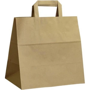 Içten Saplı Kraft Kağıt Çanta 28X29X17CM 50 Adet