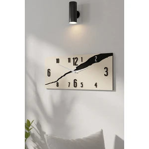 Acar Grafik Minimal Dikdörtgen Kavak Ahşaplı Duvar Saati