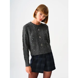 Kadın Kazak Gri LF2036977