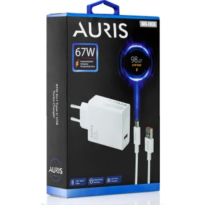 USB To Type C 67 Watt Turbo Hızlı Şarj Aleti Type C Kablolu + USB Şarj Başlığı Yüksek Hızlı Şarj Göstergesi Çıkaran