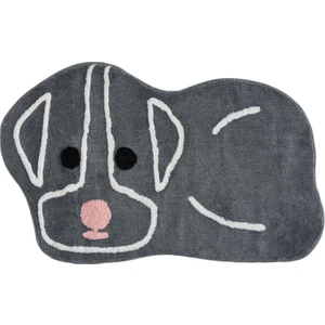 Miqna Studio Sevimli Köpek Tasarım Halı, El Yapımı, Yıkanabilir, Kaymaz Taban, Dekoratif, Çocuk Odası,
