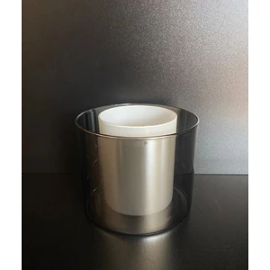 Küre Cam Çift Cam Füme Rengi Avize Camı ( Çapı 14  cm -Yükseklik 11  cm ) E27 Duy