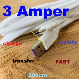 Ata Elektronik 2 Metre 3 Amper Kalın Şarj Kablosu 3A USB Tip C Kablo Için Xiaomi Huawei Hızlı Şarj USB USB C 6mm Kalın Kablo HIZLI ŞARJ KABLOSU ( TURBO - SÜPER ŞARJ ÖZELLİĞİ YOKTUR )