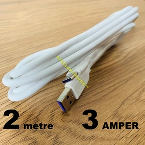 Ata Elektronik Xiaomi Uyumlu 2 Metre 3 Amper Kalın 3A Silicone Material  Charging  Şarj USB Kablo 2mt 3 AMPER ( TURBO - SÜPER ŞARJ ÖZELLİĞİ YOKTUR )
