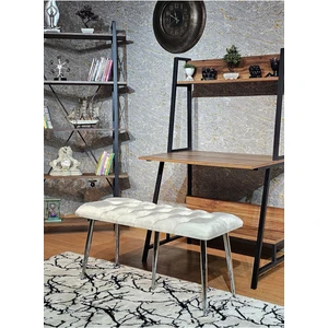 Krom Metal Yeşil Oturaklı Sivriltme Ayaklı Babyface Puf & Bench & Oturak