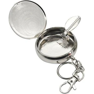 Spelt Portatif Küllük Taşınabilir Seyahat Mini Kokusuz Kül Tablası Anahtarlık Metal Cep Küllüğü