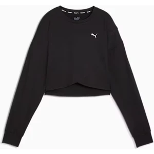 Cloudspun Crossover Crew Kadın Siyah Koşu Sweatshirt