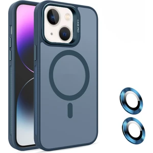 iPhone 15 Uyumlu Lens Koruma Hediyeli Magsafe  Destekli Kamera Standlı Premium Buzlu Kılıf