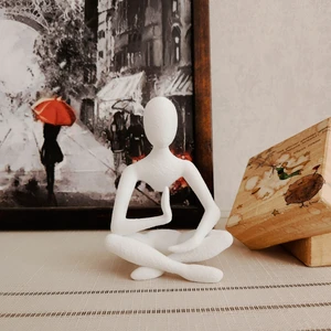 Yoga Yapan Iskandinav Tarzı Biblo Heykel Figür Dekor Dekorasyon 3D 3 Boyutlu Altındal Home