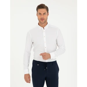 Pierre Cardin Erkek Beyaz Slim Fit Uzun Kollu Gömlek 50292079-VR013