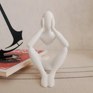 Düşünen  Iskandinav Tarzı Biblo Heykel Figür Dekor Dekorasyon 3D 3 Boyutlu Altındal Home