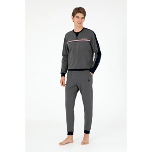 U.S. Polo Assn. Erkek Antrasit Melanj Pijama Takım 50301711-VR081