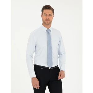Pierre Cardin Erkek Açık Mavi Slim Fit Uzun Kollu Basic Gömlek 50292552-VR003