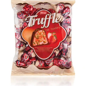 Sütlü Çikolata Truffle Çilek Aromalı 500 gr Şekersiz Türkiye Üretimi Özel Paket