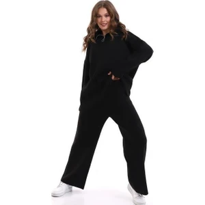 Irmak Kerekli Oversize Fermuarlı Triko Alt Üst Takım 1805