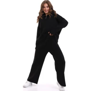 Irmak Kerekli Oversize Fermuarlı Triko Alt Üst Takım 1805