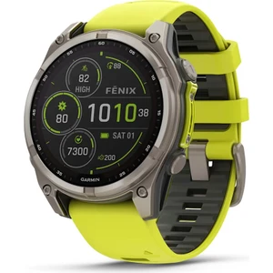 Garmin Fenix 8 - 47 mm Solar Sapphire Titanyum Amp Sarı/grafit Silikon Kayışlı