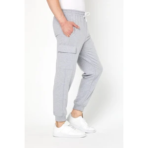 Kargo Cepli Jogger Fit Erkek Gri Eşofman Altı