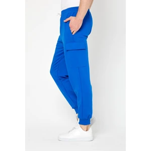 Kargo Cepli Jogger Fit Erkek Saks Eşofman Altı