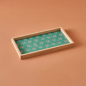 Bella Maison Indian Cam Tepsi Yeşil (22x37 cm)
