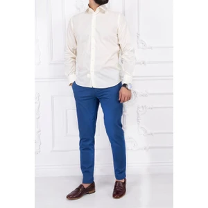Paco Romano Erkek Slim Fit Dar Yaka Uzun Kol 6 Drop Ekru Gömlek